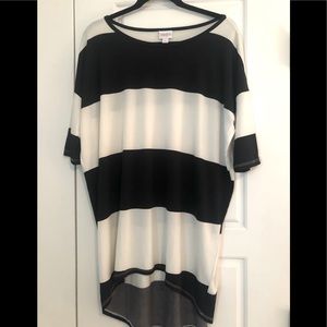 LuLaRoe Black/White Stripe Tunic